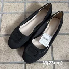 【新品未使用】黒 スエード パンプス Mサイズ