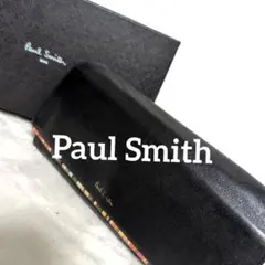 dd17 Paul Smith 長財布 黒 牛革 羊革 マルチストライプ