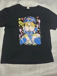 1点のみ！2XLサイズブラックマジシャンガール プリントTシャツ