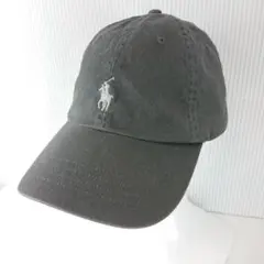 b082 ポロラルフローレン ローキャップ 白ポニー刺繍 チャコール／スミクロ
