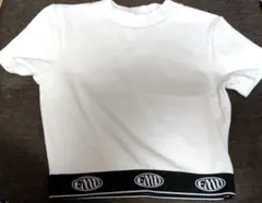 EMODA ジャガードフィット Tシャツ クロップド丈 ハイネック リブ