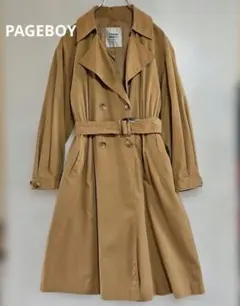 ページボーイ ベージュ トレンチコート Sサイズ ポリエステル 綿 テンセル