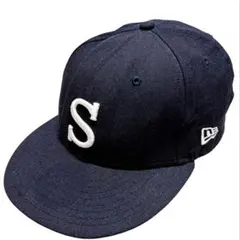 snidel×NEWERA 59FIFTY Sロゴ ウールキャップ ネイビー