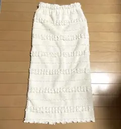 アイボリー　ロングタイトスカートのサムネイル