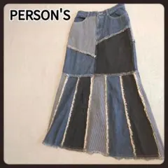 PERSON'S　デニムスカート　パッチワークスカートのサムネイル