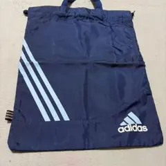 adidas シューズケース　靴袋　ネイビー　青