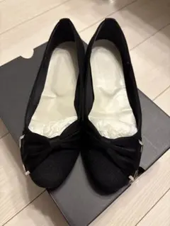 レイジースワン リボン付きパンプス ブラック