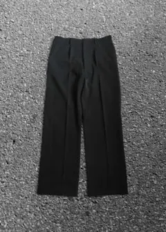 90s イタリア製 Vintage ツータックスラックス ブラック 古着 バギー