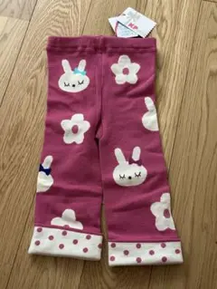 【新品】KP ウサギと花柄レギンス 80サイズ