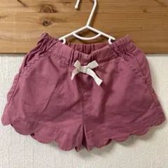ピンク スカラップヘム パンツ　apres les cours アプレレクール