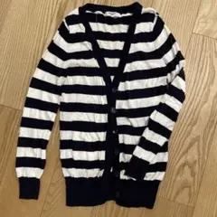 NATURAL BEAUTY BASIC ストライプカーディガン M