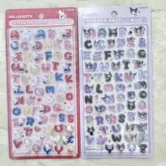 正規品！　ボンボンドロップシール　文字　赤キティ　クロミ