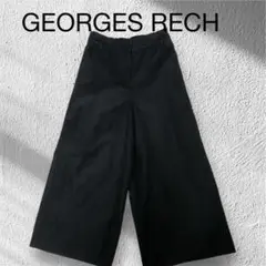 美品❤️GEORGES RECH 黒 7部丈　ワイドパンツ　S 　秋　冬