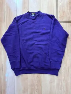パープル クルーネック スウェット　古着