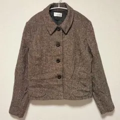 チャドウィックス ジャケット ラメ糸 羊毛 混色 茶 黒 F