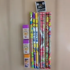 ポケットモンスター 鉛筆 3本、赤鉛筆4本、けしゴム3個セット