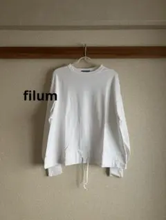 “filum”スソギュットプルオーバー・ホワイト