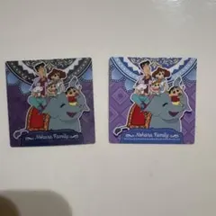 クレヨンしんちゃん　野原家ゾウさんに乗って　キラキラ&ノーマル　2枚