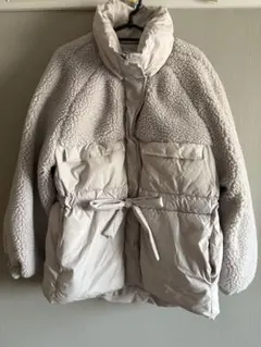 レディースH＆M ボア・ナイロン　ダウンジャケット