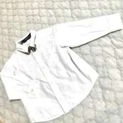 Burberry London ノバチェック蝶ネクタイ付きホワイト長袖シャツ
