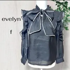【美品】evelyn ラメリボンシアーブラウス 黒 量産型 地雷系のサムネイル