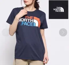 ノースフェイス　レディース　Tシャツ　ネイビー　半袖　Lサイズ