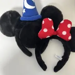 ミッキーマウス・ミニーマウス耳付きカチューシャ