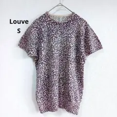 Louve レオパード柄 総柄 半袖ニット 平成 레트로 ヒョウ柄 S