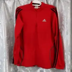 adidas アディダス ハーフジップ トレーニングウェア レッド L