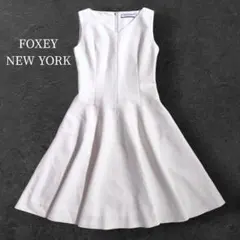 フォクシー【近年モデル】ドレスナイトフォール フレアワンピース Vネック ひざ丈