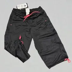 【新品タグ付】adidas カプリパンツ S 黒×ピンク ジム ヨガ アディダス