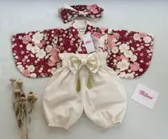 No.Ha02｜ハンドメイドベビー袴女の子ひな祭りお食い初め100日祝い