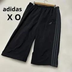 adidas ブラック ジャージパンツ 3本ライン ハーフパンツ 黒 大きい