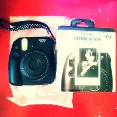 チェキ 富士フイルム、instaxmini8 (黒)
