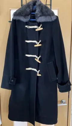 ウールファー付き　ダッフルコート　M