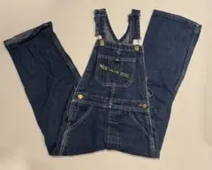 80年代KEY ダークブルー オーバーオール　ヴィンテージ