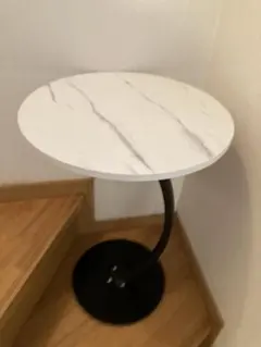 ホワイト 大理石風 サイドテーブル