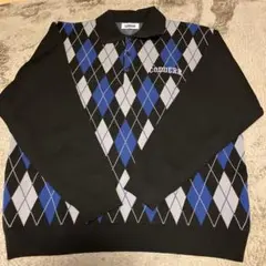 CODDERR ダイヤモンド柄ポロセーター