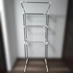 ホワイト ランドリーラック 組み立て式