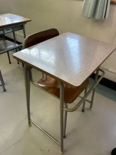 極美品 ホウトク製 学習机 椅子 セット 1号 5合 木目調 勉強机 学校 塾 