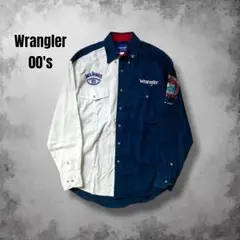 00s Wrangler PBRコラボ ウエスタンシャツ 企業ロゴ刺繍 FORD