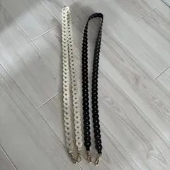 2本セット　bandolier バンドリヤー　ストラップ　黒　白