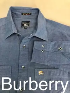 【美品】バーバリー☆シャツ☆紺系