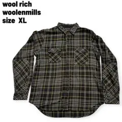 USA製/wool rich woolenmills/ネルシャツ/ XLのサムネイル