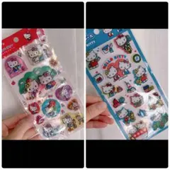 キティ　ポップデコパーティー わたあめカプセルシール　ふんわりフェルトシール
