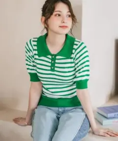 U.S. POLO ASSN.(ポロアッスン)バイカラーニット ポロ