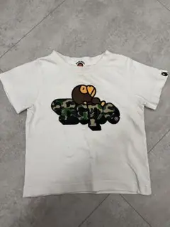 BAPE KIDS Tシャツ カモフラロゴ ホワイトのサムネイル