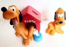 ディズニー　プルート　セット 貯金箱 フィギュア まもなく削除します。