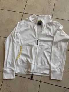 NIKE ナイキDRI-FITメッシュ ジップジャケット ホワイト Sサイズ美品