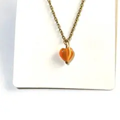 SALE！キャッツアイ オレンジ☆ビタミンカラーネックレス